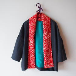 SOLD KIMONO Cardigan -ヴィンテージのキモノ襟のジャケット　クリスマススペシャル 10枚目の画像