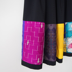 Kimono Patch-worked Skirt Long -Using Vintage Kimono Fabrics 第8張的照片