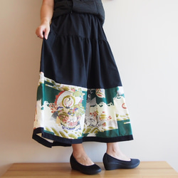 [Made to order] KIMONO Patch-worked Skirt Long 第3張的照片