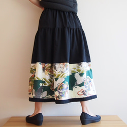 [Made to order] KIMONO Patch-worked Skirt Long 第4張的照片