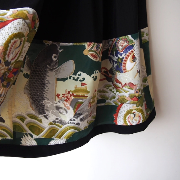 [Made to order] KIMONO Patch-worked Skirt Long 第6張的照片