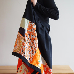 Kimono Patch-worked Skirt Long -Using Vintage Kimono Fabrics 第7張的照片