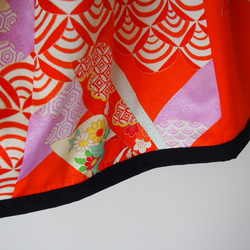 Kimono HAREGI Skirt Long -Using Vintage Kimono Fabrics 第10張的照片