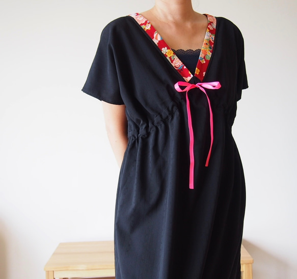 OKINAWA DRESS -Using Vintage Kimono Fabric 第1張的照片