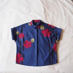 YUKATA Shirt  -upcycled from unused summer KIMONO 第5張的照片