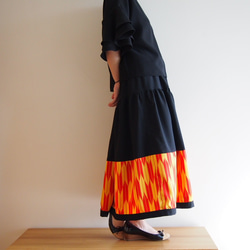 Kimono HAREGI Skirt Long -Using Vintage Kimono Fabrics 第3張的照片