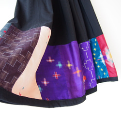 Kimono HAREGI Skirt Long -Using Vintage Kimono Fabrics 第7張的照片