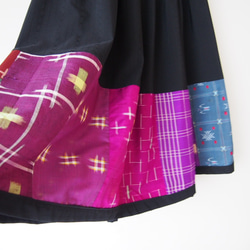 Kimono HAREGI Skirt Long -Using Vintage Kimono Fabrics 第9張的照片