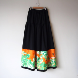 Kimono HAREGI Skirt Long -Using Vintage Kimono Fabrics 第3張的照片