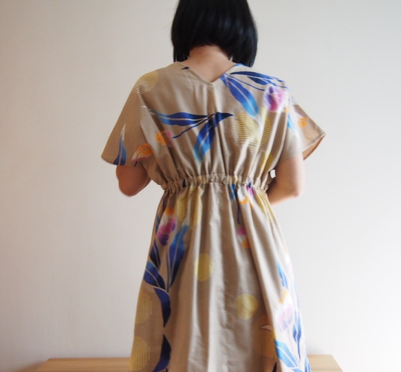 OKINAWA DRESS -Mini dress using YUKATA(Summer KIMONO) fabric 第4張的照片