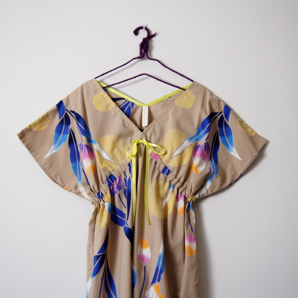 OKINAWA DRESS -Mini dress using YUKATA(Summer KIMONO) fabric 第5張的照片