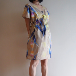 OKINAWA DRESS -Mini dress using YUKATA(Summer KIMONO) fabric 第2張的照片