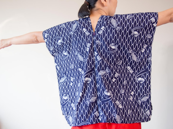 OKINAWA TOP  -upcycled from unused summer KIMONO 第6張的照片