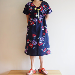 OKINAWA DRESS -Midi dress using YUKATA(Summer KIMONO) fabric 第2張的照片