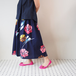 OKINAWA SKIRT LONG  -upcycled from unused summer KIMONO 第2張的照片