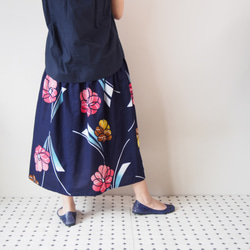 OKINAWA SKIRT LONG  -upcycled from unused summer KIMONO 第4張的照片