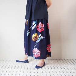 OKINAWA SKIRT LONG  -upcycled from unused summer KIMONO 第5張的照片