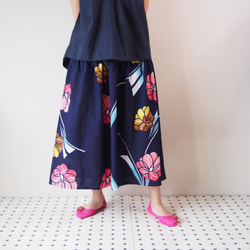 OKINAWA SKIRT LONG  -upcycled from unused summer KIMONO 第6張的照片