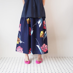 OKINAWA SKIRT LONG  -upcycled from unused summer KIMONO 第7張的照片