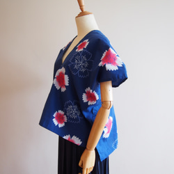 OKINAWA TOP  -upcycled from unused summer KIMONO 第4張的照片