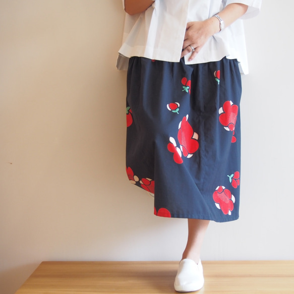 OKINAWA SKIRT LONG  -upcycled from unused summer KIMONO 第2張的照片