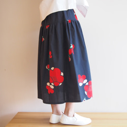 OKINAWA SKIRT LONG  -upcycled from unused summer KIMONO 第4張的照片