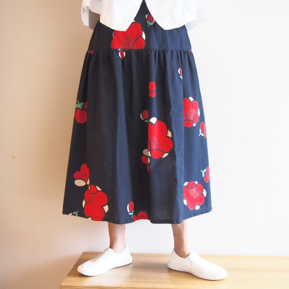 OKINAWA SKIRT LONG  -upcycled from unused summer KIMONO 第8張的照片