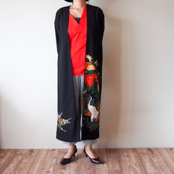 KIMONO Long Jacket -upcycled from Vintage Kimono 第3張的照片