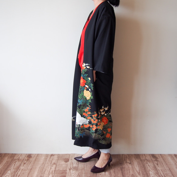 KIMONO Long Jacket -upcycled from Vintage Kimono 第4張的照片