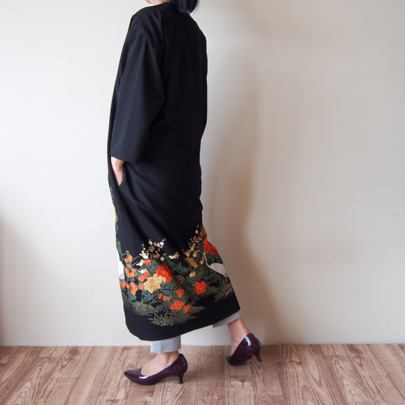 KIMONO Long Jacket -upcycled from Vintage Kimono 第7張的照片