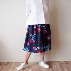 OKINAWA SKIRT MIDI  -upcycled from unused summer KIMONO 第8張的照片