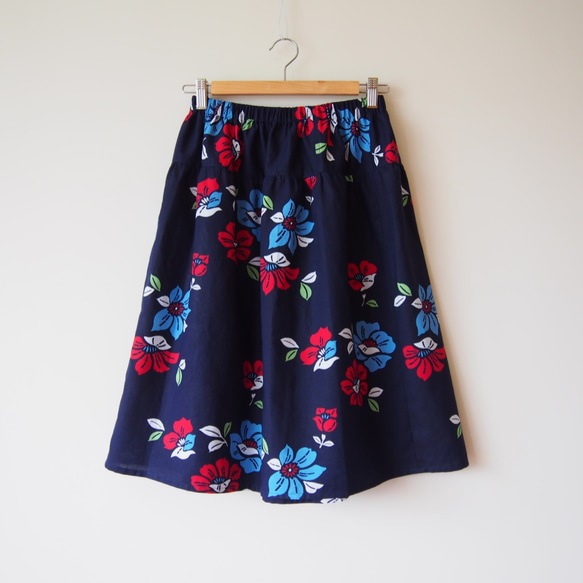 OKINAWA SKIRT MIDI  -upcycled from unused summer KIMONO 第9張的照片