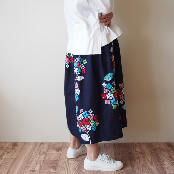 OKINAWA SKIRT LONG  -upcycled from unused summer KIMONO 第6張的照片