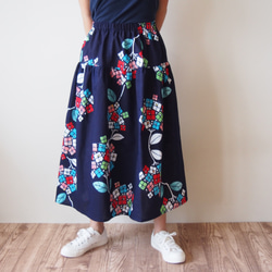 OKINAWA SKIRT LONG  -upcycled from unused summer KIMONO 第9張的照片