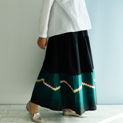 Kimono HAREGI Skirt Long -Using Vintage Kimono Fabrics 第2張的照片