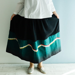 Kimono HAREGI Skirt Long -Using Vintage Kimono Fabrics 第4張的照片