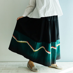 Kimono HAREGI Skirt Long -Using Vintage Kimono Fabrics 第7張的照片