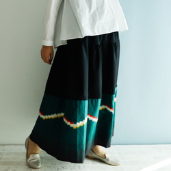 Kimono HAREGI Skirt Long -Using Vintage Kimono Fabrics 第10張的照片
