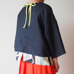 KIMONO TOP -Over sized top with up cycled vintage Kimono 第1張的照片