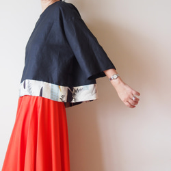 KIMONO TOP -Over sized top with up cycled vintage Kimono 第2張的照片