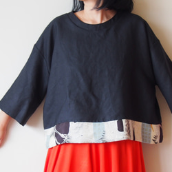 KIMONO TOP -Over sized top with up cycled vintage Kimono 第5張的照片