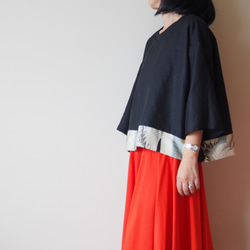 KIMONO TOP -Over sized top with up cycled vintage Kimono 第6張的照片