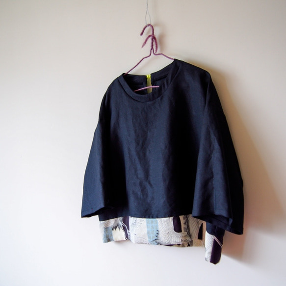 KIMONO TOP -Over sized top with up cycled vintage Kimono 第8張的照片