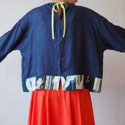 KIMONO TOP -Over sized top with up cycled vintage Kimono 第8張的照片