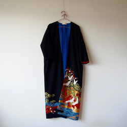 KIMONO Long Jacket -upcycled from Vintage Kimono 第6張的照片