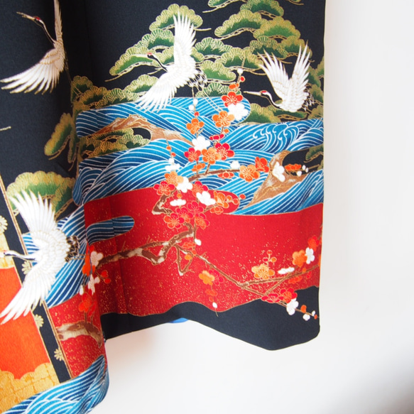 KIMONO Long Jacket -upcycled from Vintage Kimono 第7張的照片