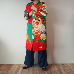 KIMONO Long Jacket -upcycled from Vintage Kimono 第9張的照片