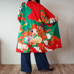 Sold KIMONO HAREGI COAT - おめでたい打掛を使ったコート 10枚目の画像