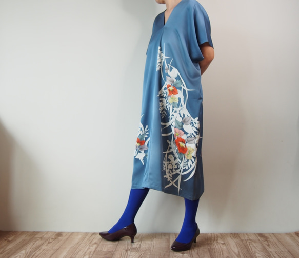 Square KIMONO Dress -using Vintage Kimono 第1張的照片