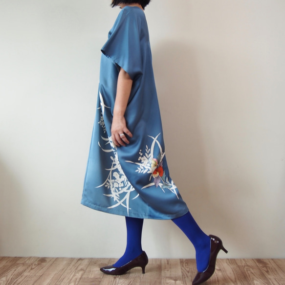 Square KIMONO Dress -using Vintage Kimono 第3張的照片